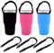 TuNan Tumbler 30oz Carrier Holder Pouch with Shoulder Strap, Fit for YETI, Rtic, Atlin, Ozark Trail, Rambler, Neoprene Sleeve with Carrying Handle - Black, Blue, Pink
