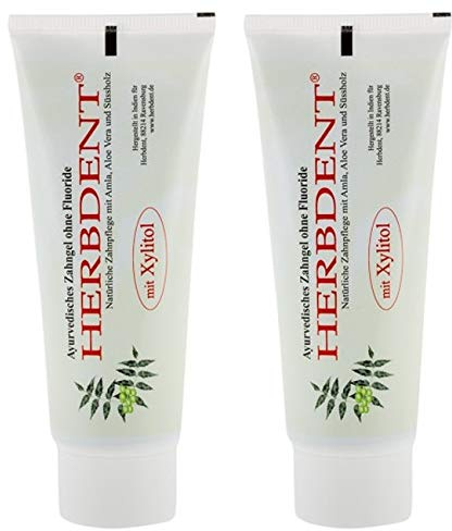 Herbdent Zahngel Ayurvedisch Xylitol Ohne Fluorid 2 x 80 ml