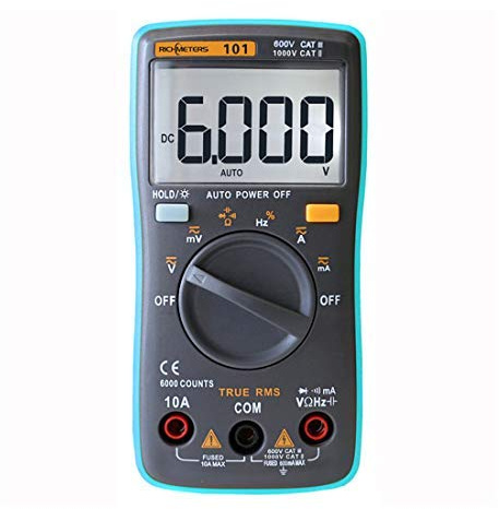 Richmeters RM101 Digital Multimeter Kompakt Angenehm Vollwertig große Anzeige 6000 Counts True RMS 130g