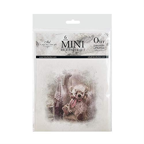 ITD Collection - Mini Reispapier Kreatives Set 14,8 x 14,8 cm (6 Blätter), Decoupage Reispapiere für Basteln, Papier zum Dekoration, Mehrfarbig (RSM024), Scottish style