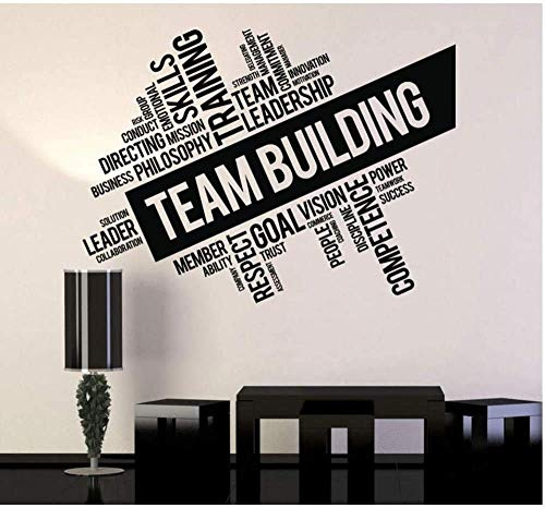 Büro Besprechungsraum Vinyl Wandaufkleber Team Motivationsslogan Aufkleber Bürobedarf Dekorative Kunst Wandaufkleber78X57Cm