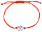 Om Armband Armreif Sterling Silber 925 Ohm Aum Yoga Rote Schnur Spirituelle Charm Verstellbares
