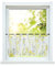 ESLIR Scheibengardine Modern Bistrogardine Küche Gardinen Transparent Vorhänge mit Schlaufen Kurzgardine Voile mit Bäume-Motiven Muster Gelb HxB 45x90cm 1 Stück