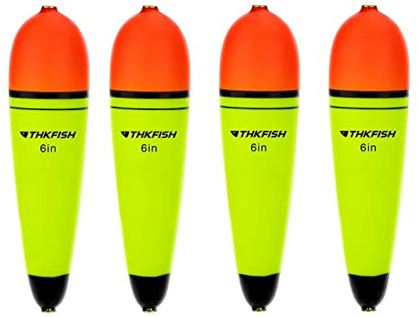 THKFISH Eva Angelposen Set, 8PCS Leuchtposen, Schwimmer Angeln, Slip Posen für Salzwasser und Süßwasser, Waggler Posen in Gelb & Rot, Hechtpose, Forellen Posen, Angelzubehör Posen, 90/117/137 cm