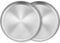 XIACIBDUS 2PCS Stainless Steel Dinner Plates, Round Serving Platter for Camping Barbecue and Baking, Non Toxic Healthy Serving Dishes and Dishwasher Safe (30cm)