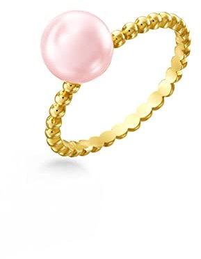 Ariel Ring aus Gold mit rosa Perle, 10