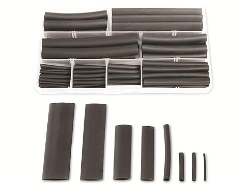 Quadrios 22CA167 Heat Shrink Tubing Assortment Black Shrink Rate:2:1 Set