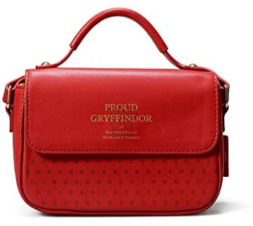 HARRY POTTER Borsa a Tracolla - Proud Grifondoro Borse - House Pride - Borsa da Scuola, Rosso, 17x19x7cm