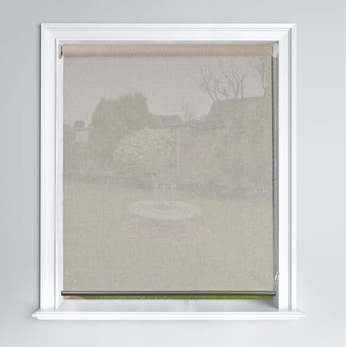 Lister Cartwright Sunscreen/Privacy Roller Blind Privacy Shades Windows Roller Blinds (Stone, 180 cm Width X 165 cm Drop)
