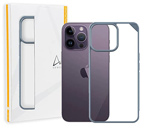 Armor Signature Case for iPhone 14 Pro Max (Haze Blue with Orange Tape)