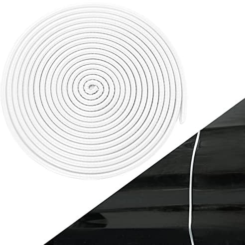 Autotürkantenschutz, Gummi-Autotürschutz, kein Kleber, Autozubehör, Gummi, U-Form, Autoverkleidung, Türschutz, Dichtung für Limousine, LKW, SUV, ATV, Boote (10 m, weiß)