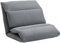 HOMCOM Bodenstuhl, Bodensessel mit 5-stufig Verstellbarer Rückenlehne, klappbares Bodensofa mit Liegefunktion, Bodenkissen, Meditationsstuhl in Leinenoptik, Lazy Sofa, Dunkelgrau, 72 x 71 x 60 cm