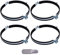 SKIR'CO Lot de 4 supports de tuyau avec revêtement en caoutchouc pour tuyaux de 200 mm, colliers de serrage pour montage mural et plafond