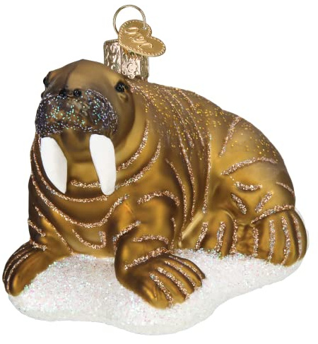Old World Christmas Walrus Glass Blown Ornament for Christmas Tree