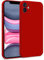 MyGadget Hülle kompatibel mit iPhone 11 - Zweilagige Handyhülle mit Kameraschutz - Cover mit Innenfutter & Silikon außen - Rot