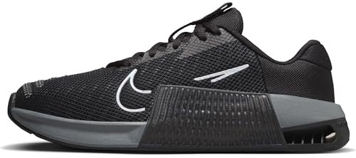 NIKE W Metcon 9, Sneaker Mujer, Black White Anthracite Smoke Grey, 37.5 EU