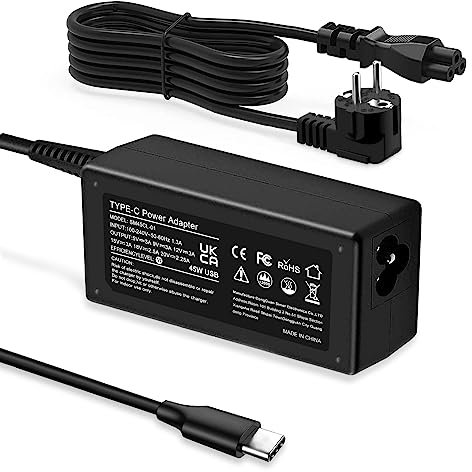 45W USB C Chargeur Alimentation pour Chromebook Laptop HP Dell Acer ASUS Google Samsung More Type C Ordinateurs Portables