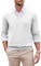COOFANDY Pullover Herren V Ausschnitt Strickpullover Langarm V Neck Sweater Slim Fit Longsleeve Pulli Freizeit Winterpullover Strickpulli Tops Weiss XXL