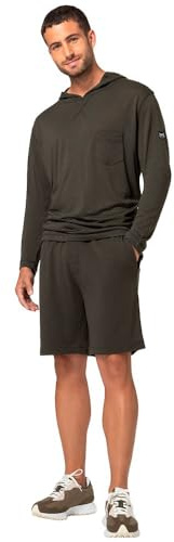 super.natural Herren Summer Hoodie, Black Ink, L