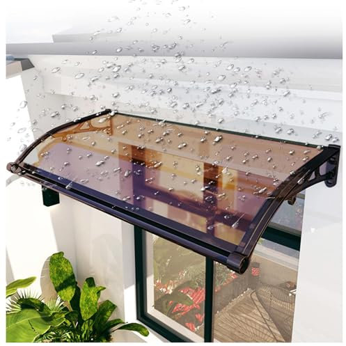 Marquise Porte D'entree, Marquise Porte D'entree UV Protection, Pluie et Neige Protection, Marquise Aluminium Carport Abri Voiture,23 * 47(60 * 120cm)