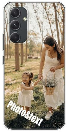 JGOYGYI Personalisierte Handyhülle kompatibel mit Samsung Galaxy A04s A05S A13 A14 A15 A25 A33 A34 A35 A52s A53 A54 A55 A72,Benutzerdefiniert Hülle Transparent mit Eigenem Foto Bild Text