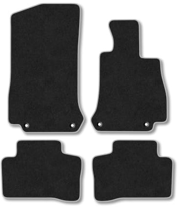 Mercedes EQC (2019-2023) Carpet Car Mats | Grey Edge Trim Tailored Fit Floor Mats Full Coverage Protection Accessories Easy Clean Anti Slip Made in the UK