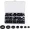 260 Pcs Rubber Grommets Assortment Kit, Rubber Grommet Electrical Conductor Gasket Ring Assortment Kit, Cable Holes Conductor Wiring Blanking Gasket Ring, for Protecting Wires, Plugs, Cables Holes