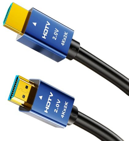 4K HDMI Cable HDMI Cord Ultra High Speed Gold Plated 4K @ 60Hz HDMI Lead Converter,Support HD, 2K, 1080P, ARC & CL3 Rated | for Laptop, Monitor, PS5, PS4, Xbox One, Fire TV, Apple TV PC 3m