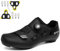 NGARY Herren Fahrradschuhe Damen Road Bikes Schuhe Kompatibel mit Peloton Look SPD SPD-SL Delta Lock Pedal Atmungsaktiv Reitschuhe Rennrad Schuhe Draussen,Schwarz,43 EU