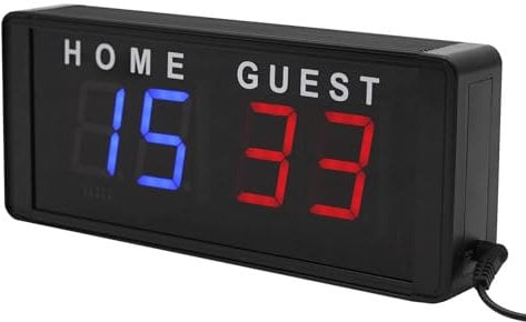 Elektronische Anzeigetafel, Tragbare Elektronische Digitale Tisch-Anzeigetafel mit Fernbedienung & Netzadapter, LED-Anzeigetafel Multisport-Indoor-Anzeiger für Tischtennis, Basketball, Volleyball