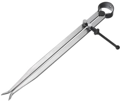 sourcing map Spring Inside Caliper 11 Inch Stainless Steel Adjustable Spring Caliper Straight-Leg for Wood Turning Lathe Projects