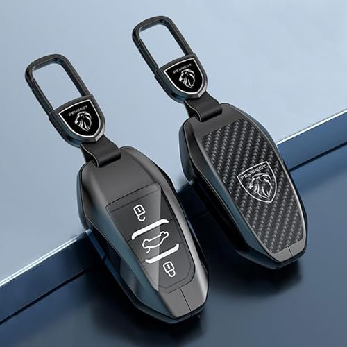 VODHXA Autoschlüssel Hülle Passt für Peugeot 5008 4008 3008 2008 408 508L 301 2008, Auto SchlüsselHülle Schlüsselschutz Auto Schlüsselcover Auto Schlüssel Fob Abdeckung Zubehör, B