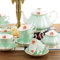 DDKYHU Teeservice für Erwachsene, Vintage-Teetasse und Untertasse, 6er-Set, Blumen-Vintage-Kaffeeservice aus China, Porzellan, Teeservice, Kaffeetassen und Untertassen-Set