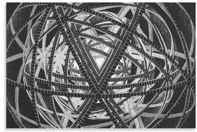 MC Escher Poster, Kunstdruck, Wandfoto, Malerei, Poster, hängendes Bild, Familiendekoration, 30 x 45 cm