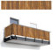 MuchoWow© Sichtschutz/Balkon Einseitig 85x500 cm Groß PVC Terrassen Garten ohne Bohren Wetterfest Gartenzaun Terrasse Balkonschutz Garten Deco Balkonomrandung Latte - Wand - Latte - Holz