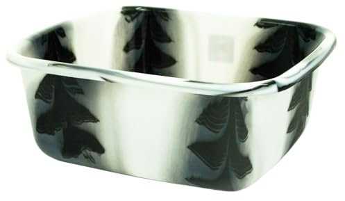 Pemienterprize Ltd 11 Litre Tiedye Rectangle Plastic Mixing Bowl Washing Up Bowl Basin Tub Fruit Vegetable Salad Serving Catering Bowl Nesting Bowl Meal Preparing Food Storage Kitchen Bowl Black