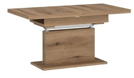 möbelando Couchtisch >Cortado< ausziehbar bis 150cm, höhenverstellbar bis 72cm, in Coast Evoke Eiche Dekor - 110/150x59/72x70cm (BxHxT)
