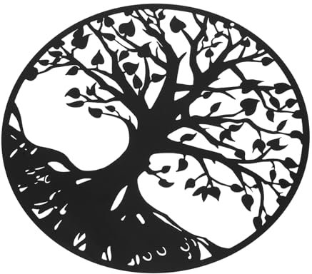 Gogogmee Metall-wandkunst-skulptur Aus Eisen Filigrane Baum-wanddekoration Dekoratives Metallornament Für Schlafzimmer Wohnzimmer Und Garten