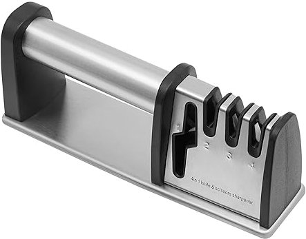 Messerschärfer Küchenschleifer, 4 in 1 Diamant für scharfe Messer Scheren Bajonette Jagdmesser Taschenmesser