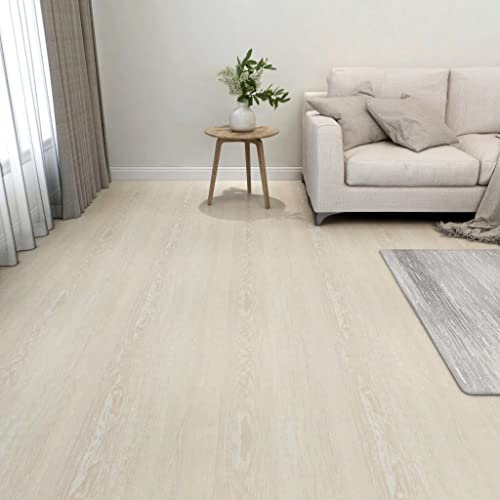 LXYZWRW Baumaterialien Selbstklebend Bodenbelag Dielen 55 Stück PVC 5,11m² Beige Bodenbelag & Teppich