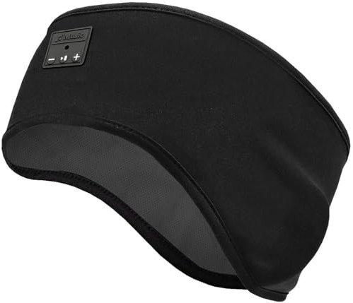 auvisio Stirnbandkopfhörer: 4in1-Schlafkopfhörer, Augenmaske, Stirnband & Freisprecher, Bluetooth (Kopfhörer zum Schlafen, Schlaf-Kopfhörer Stirnband, Freisprecheinrichtung)