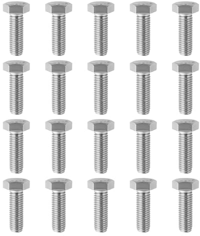 EMSea 20 Stück M10 X 30 mm Sechskantschrauben aus Edelstahl A2 304 Sechskantschrauben für die Montage von PV-Modulen Dachhaken Und Schienenmontage Korrosionsbeständige Befestigungselemente