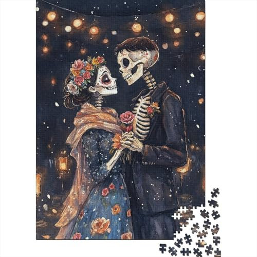 Skeleton_Lovers Puzzle, 520 Teile, Holzpuzzle, Spielzeug, Familienspiel, Schwierigkeitsgrad, Herausforderung, Puzzles, 520 Teile (52 x 38 cm)