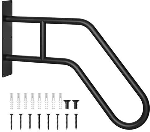 64cm Handlauf Aussen 304 Edelstahl U-FöRmiger HandlaufSicherheitshandläUfe FüR den AußEnbereich Stufen Wandhalterung Treppe füR Garten, Hotels, Schulen, Pflegeheimen