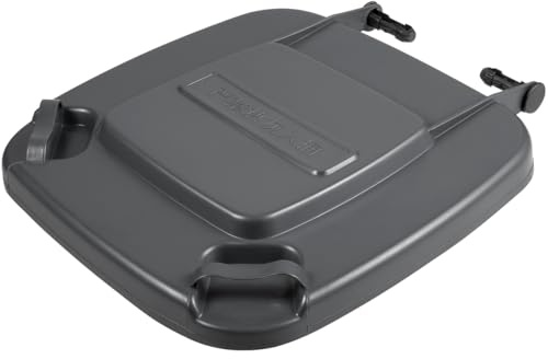 ABOOFAN Waste Bin Lid Replacement Flip Top Cover for Outdoor Garbage Bins Kitchen Trash can Lid Grey 17.72 X 15.35 X 1.77 in Easy to Install and Remove