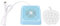 Lave - vaisselle Ultrason Portable – IP67 Étanche ABS 6L Nettoyage Haute Fréquence Dégraissage Efficace 360° Purification USB Compact pour Cuisine Maison (Bleu)