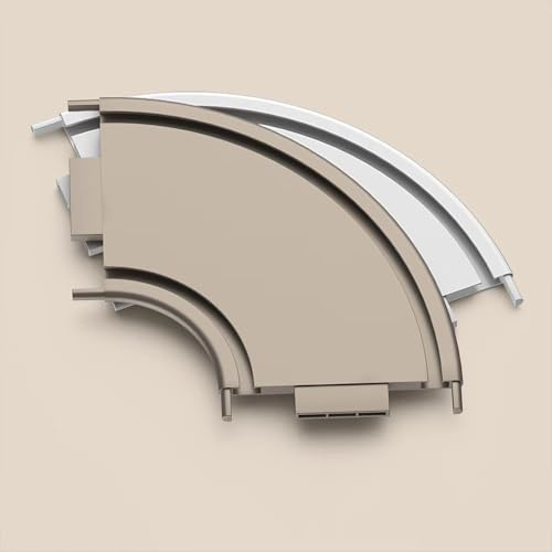 Geräuschlose Vorhangschiene Mit Zwei Schienen, 6 Mm Ultradünne, Strapazierfähige Vorhangschienen Zur Deckenmontage, 90°-Eckverbinder, Für Wohnzimmer, Schlafzimmer,(Size:Ecke Connector,Color:weiß)