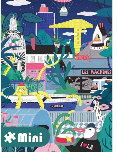 Pieces & Peace Puzzle Nantes Nacht 96 Teile Mini Puzzle.