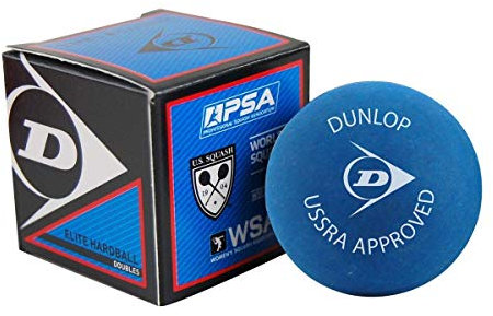 Dunlop Sports Elite Doubles Hardball Squashbälle, blau, 12-Ball Box