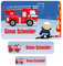 Striefchen® 100 Schuletiketten mit Feuerwehrmann und Wunschnamen